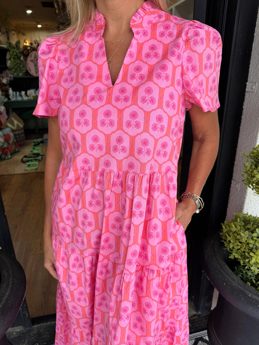 Mary Square Ivy Rosette Charm Dress