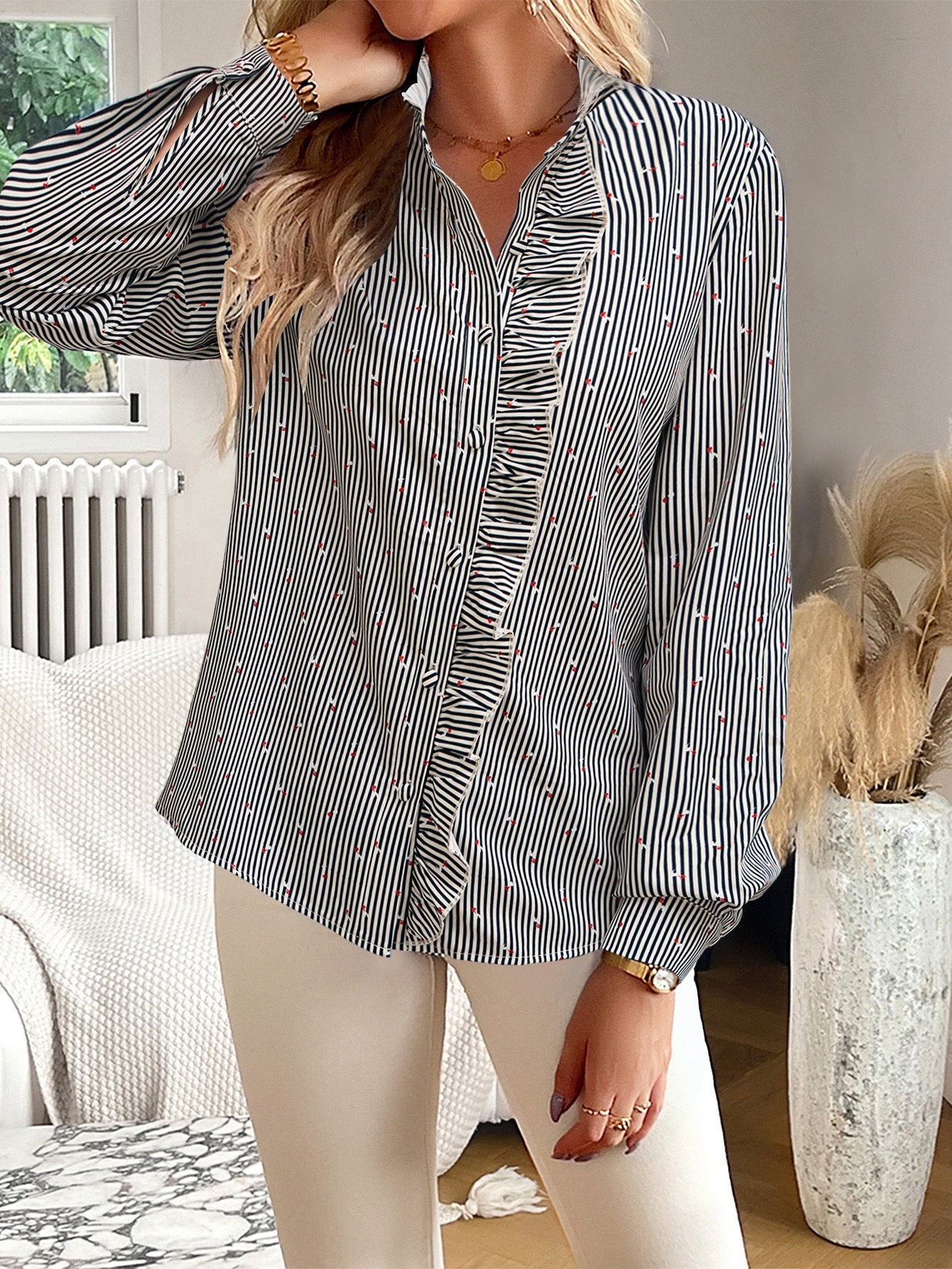 Ladies Elegant Long Sleeve Shirt