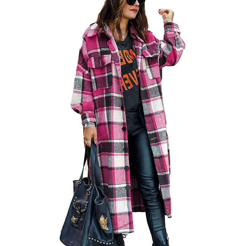 Flannel Plaid Shacket Jacket