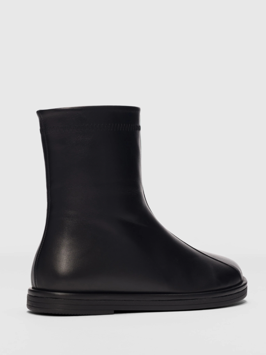 Women's Leather Side Zipper Boots