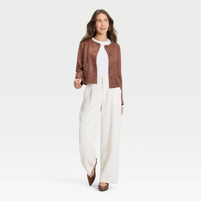 Faux Suede Lady Jacket