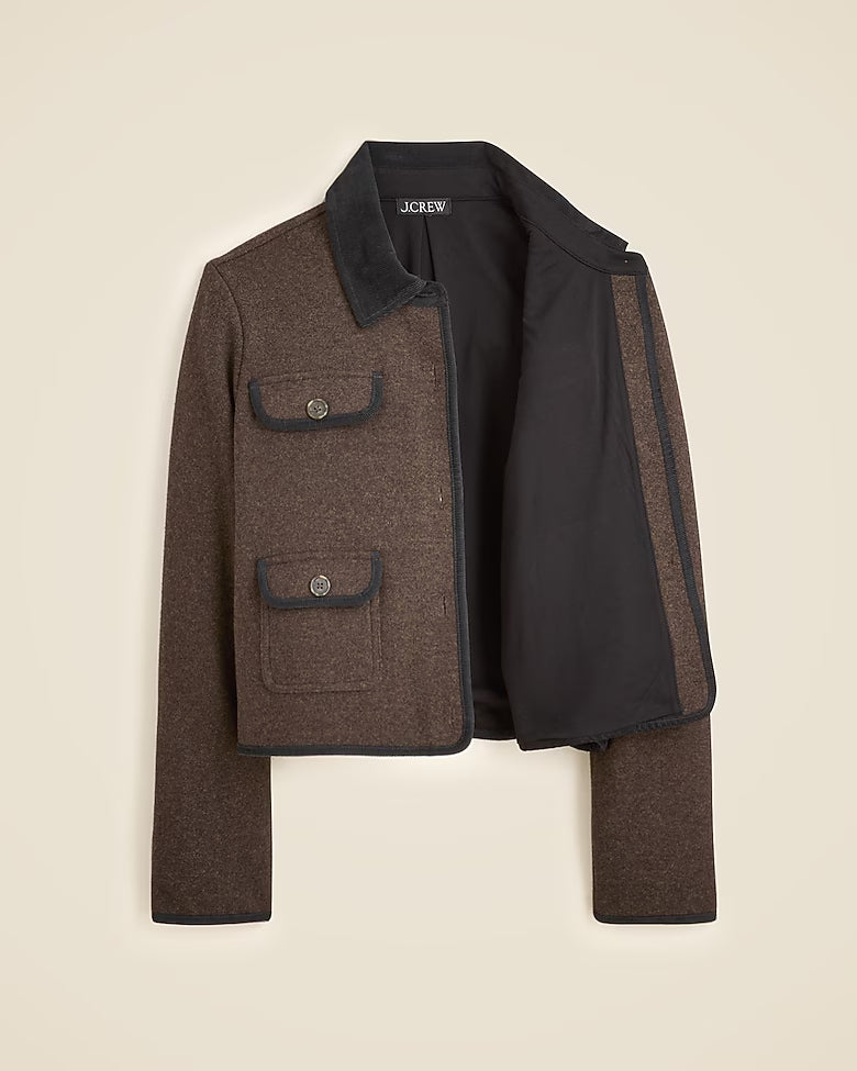 Wool Blend Knit Jacket