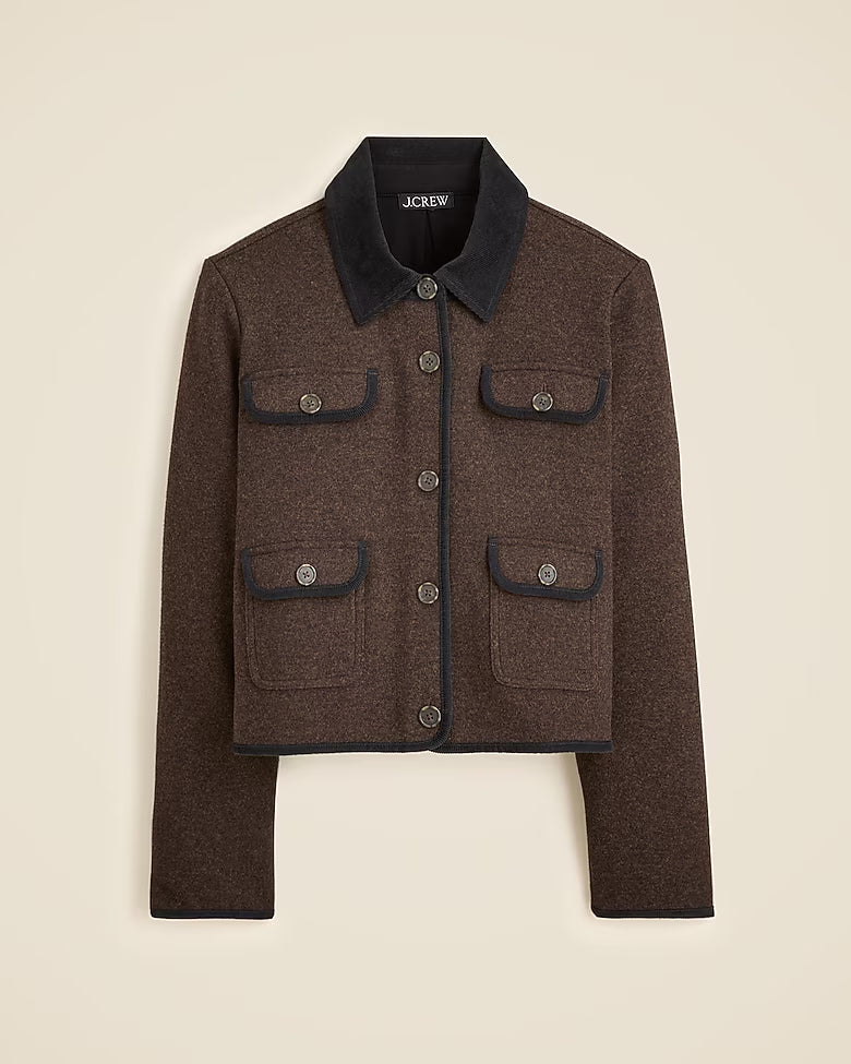 Wool Blend Knit Jacket