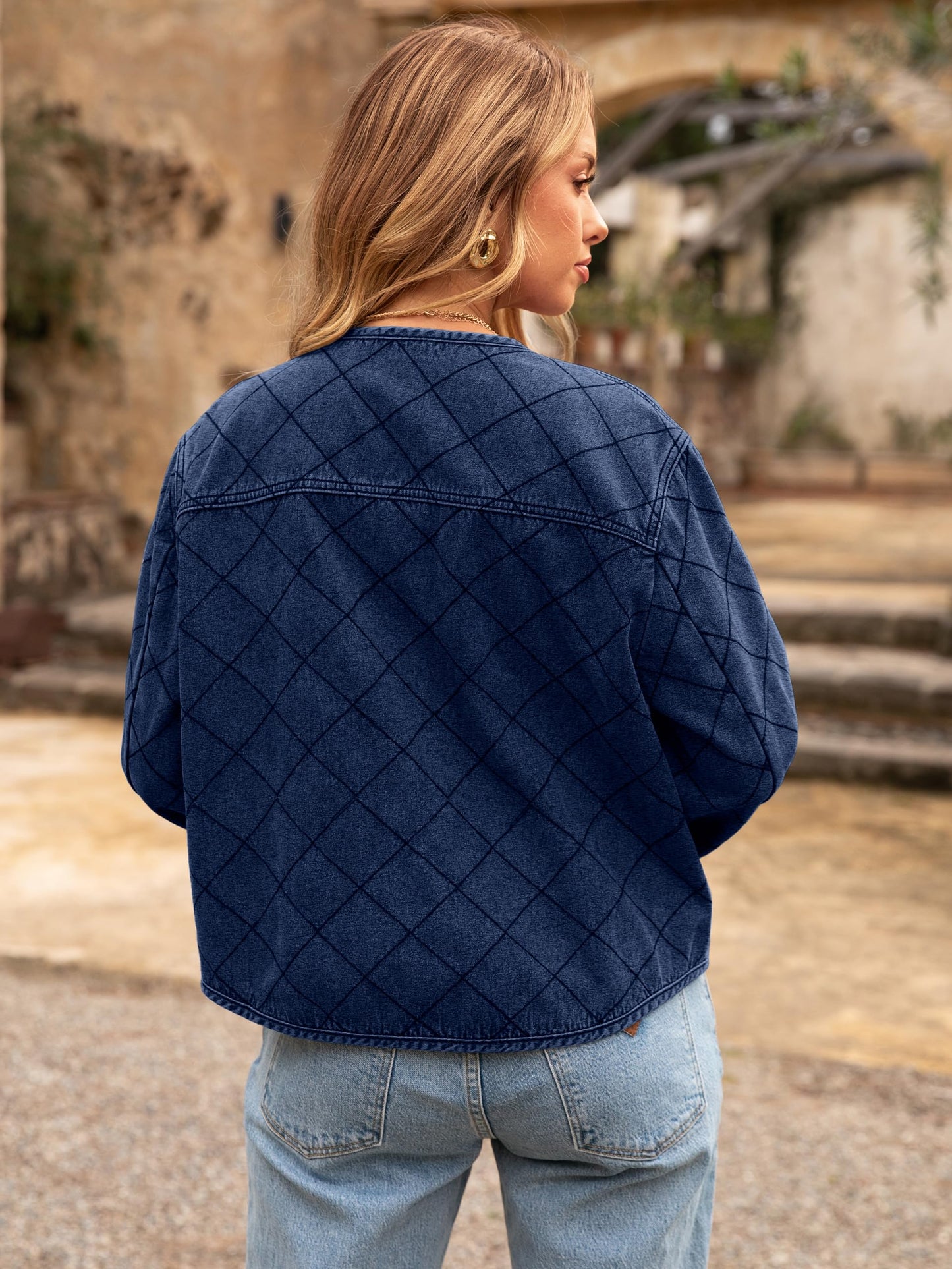 Denim Long Sleeve Button Down Coats