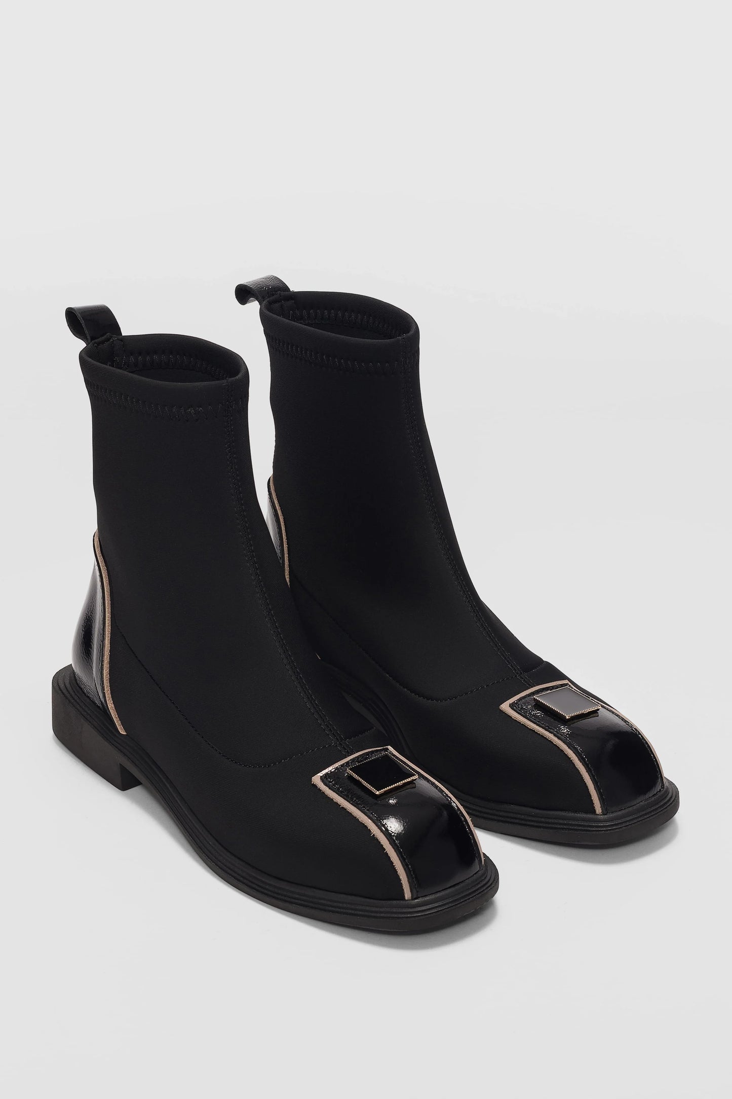 Women's Square Decoration Stretch Boots