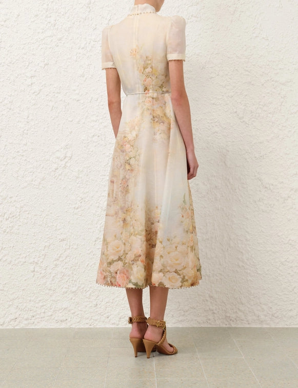 The Linen Picnic Midi Dress