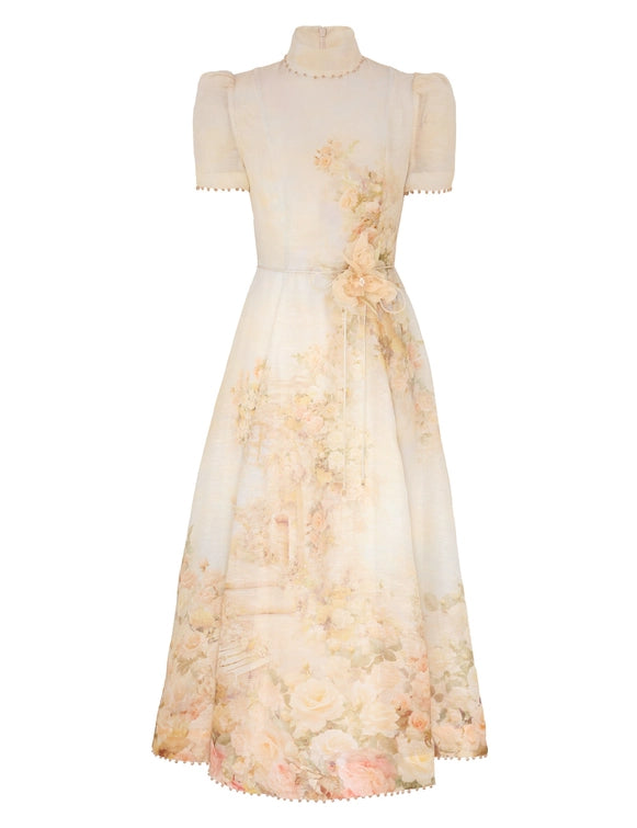 The Linen Picnic Midi Dress