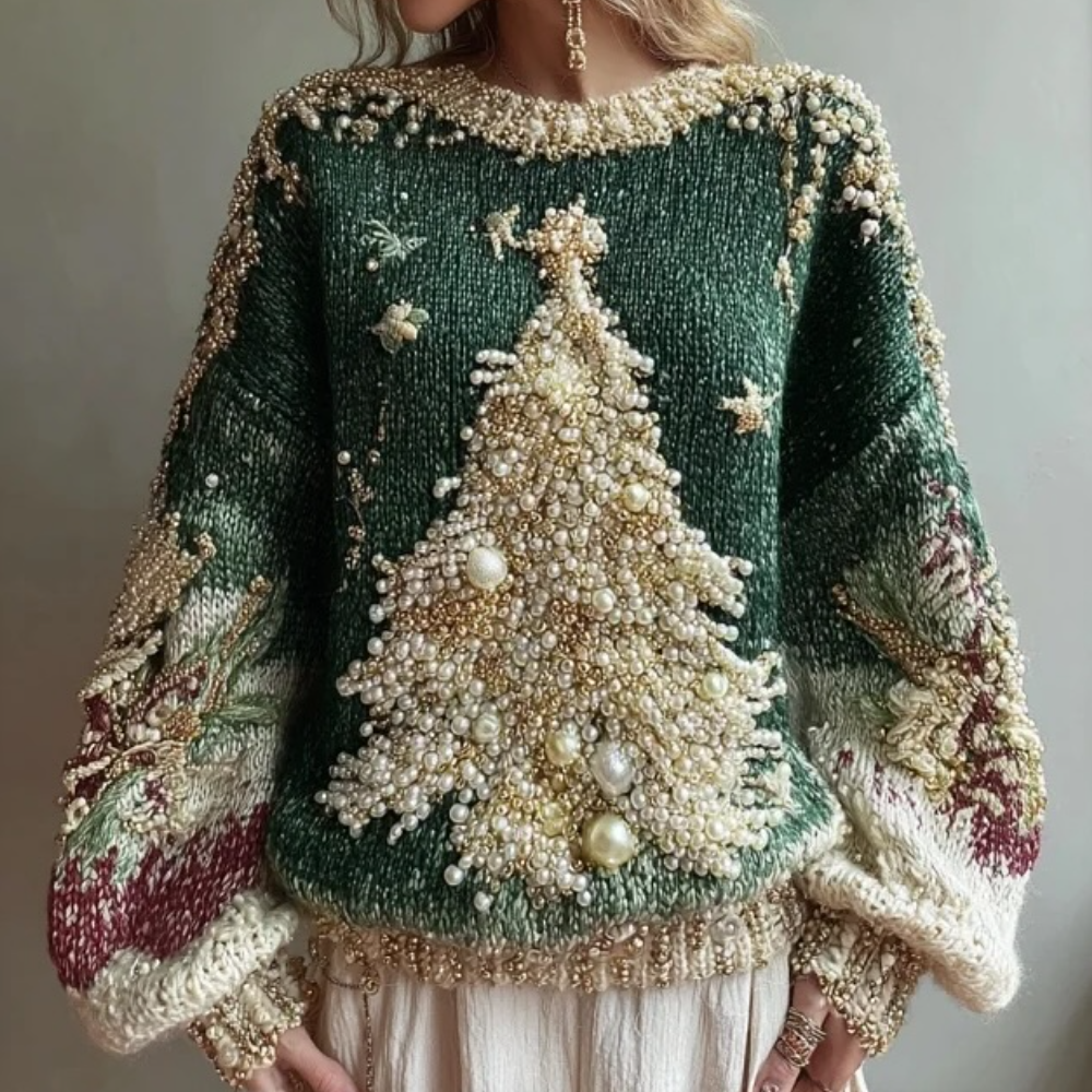 Vintage Pearl Christmas Sweater