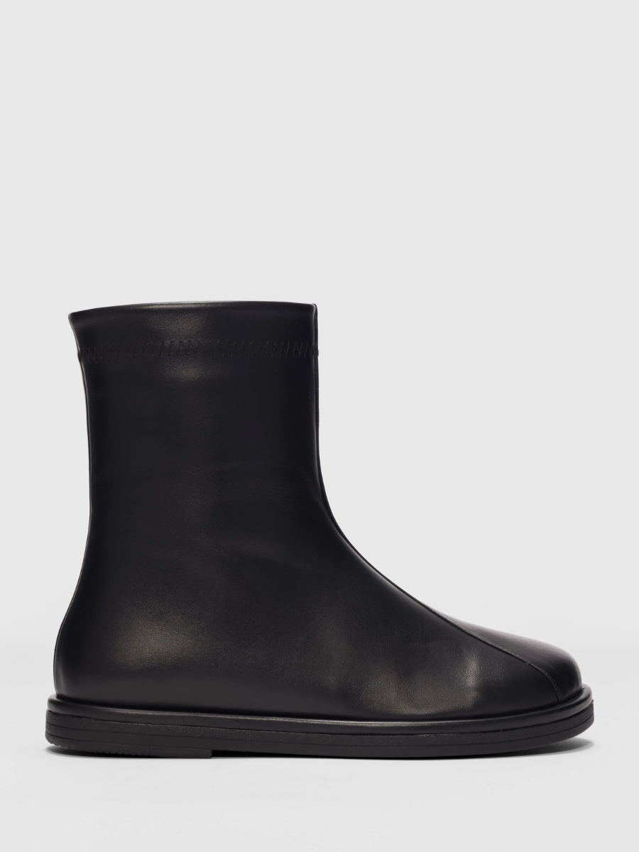 Women's Leather Side Zipper Boots