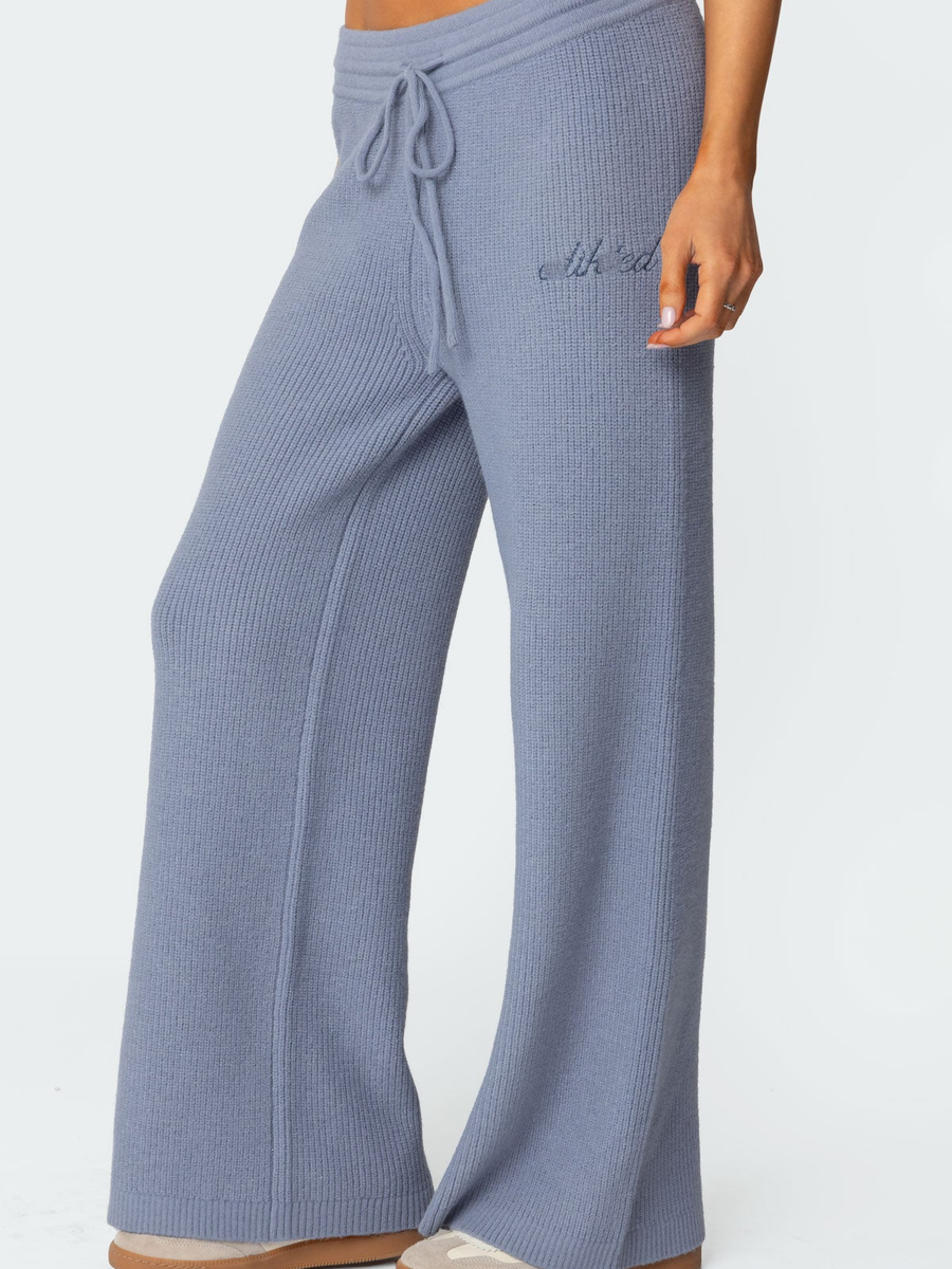 Ribbed Knit Pants Set
