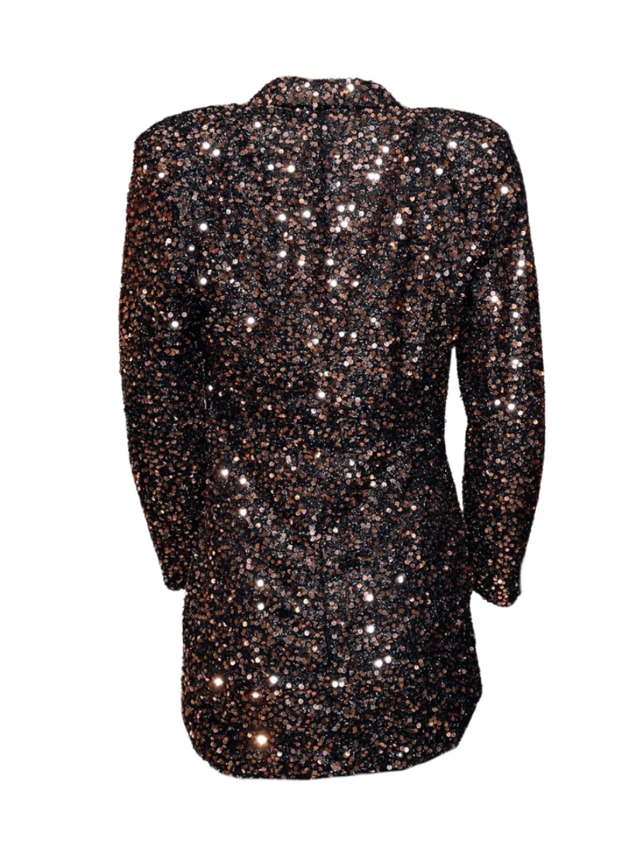 Saffron- Bronze Sequin Blazer
