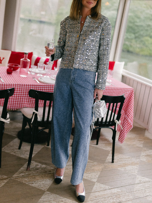 Silver Vivian Sequin Jacket