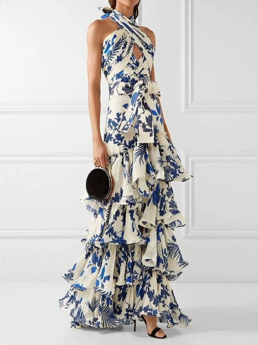 Floral Ruffled Maxi Dress