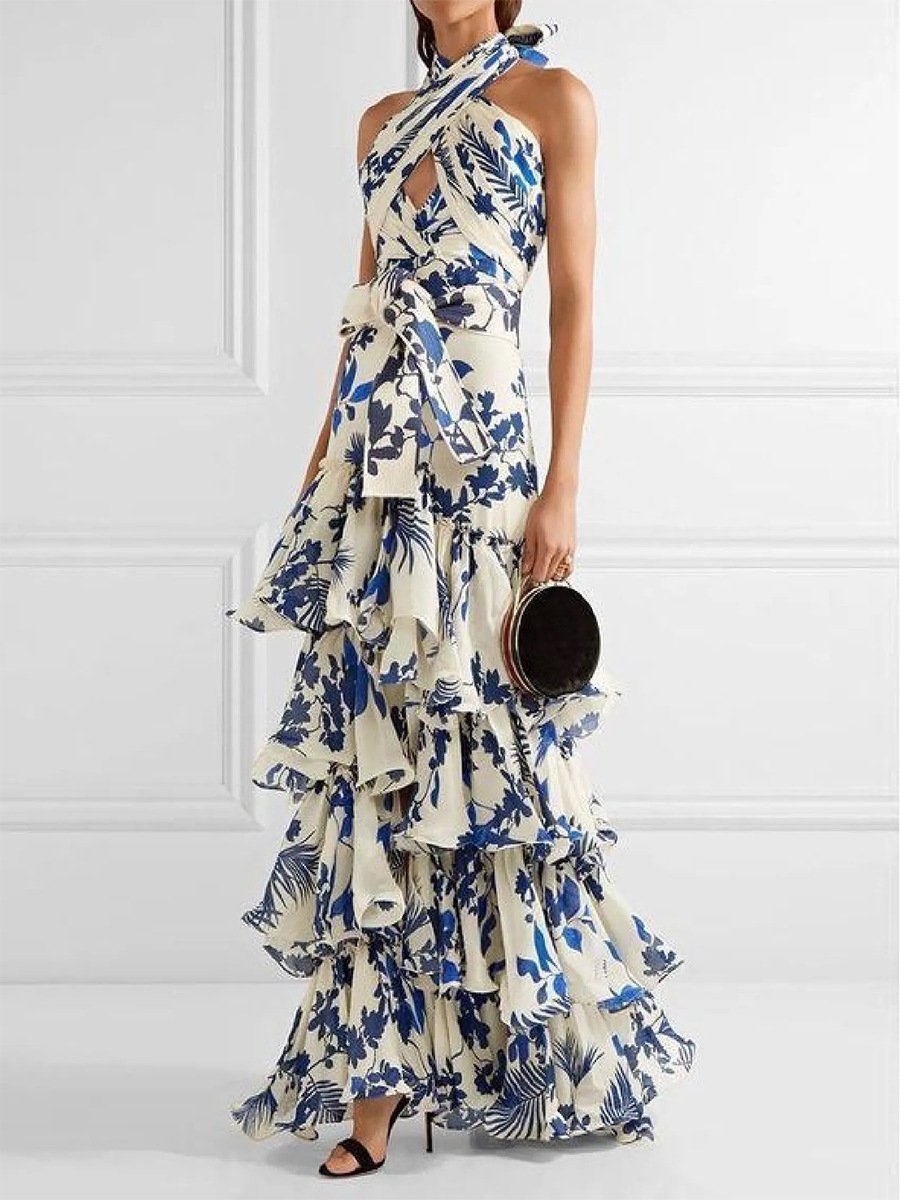 Floral Ruffled Maxi Dress