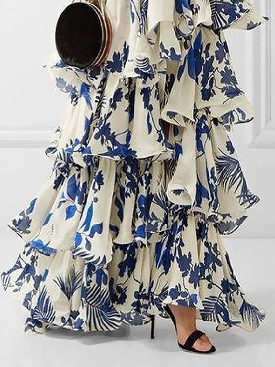 Floral Ruffled Maxi Dress