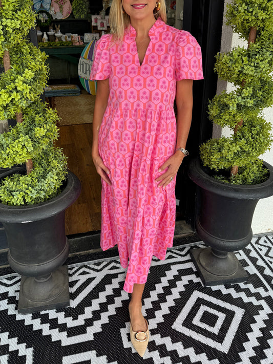 Mary Square Ivy Rosette Charm Dress