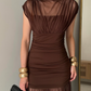 Elegant Sheer Mesh Ruched Dress
