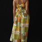 Animal print French backless dress