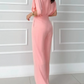 Elegant V-Neck Chiffon Jumpsuit