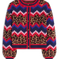 Mixed Print Jacquard Cardigan