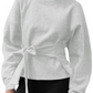 Crewneck Tie Knot Sweatshirt Pullover