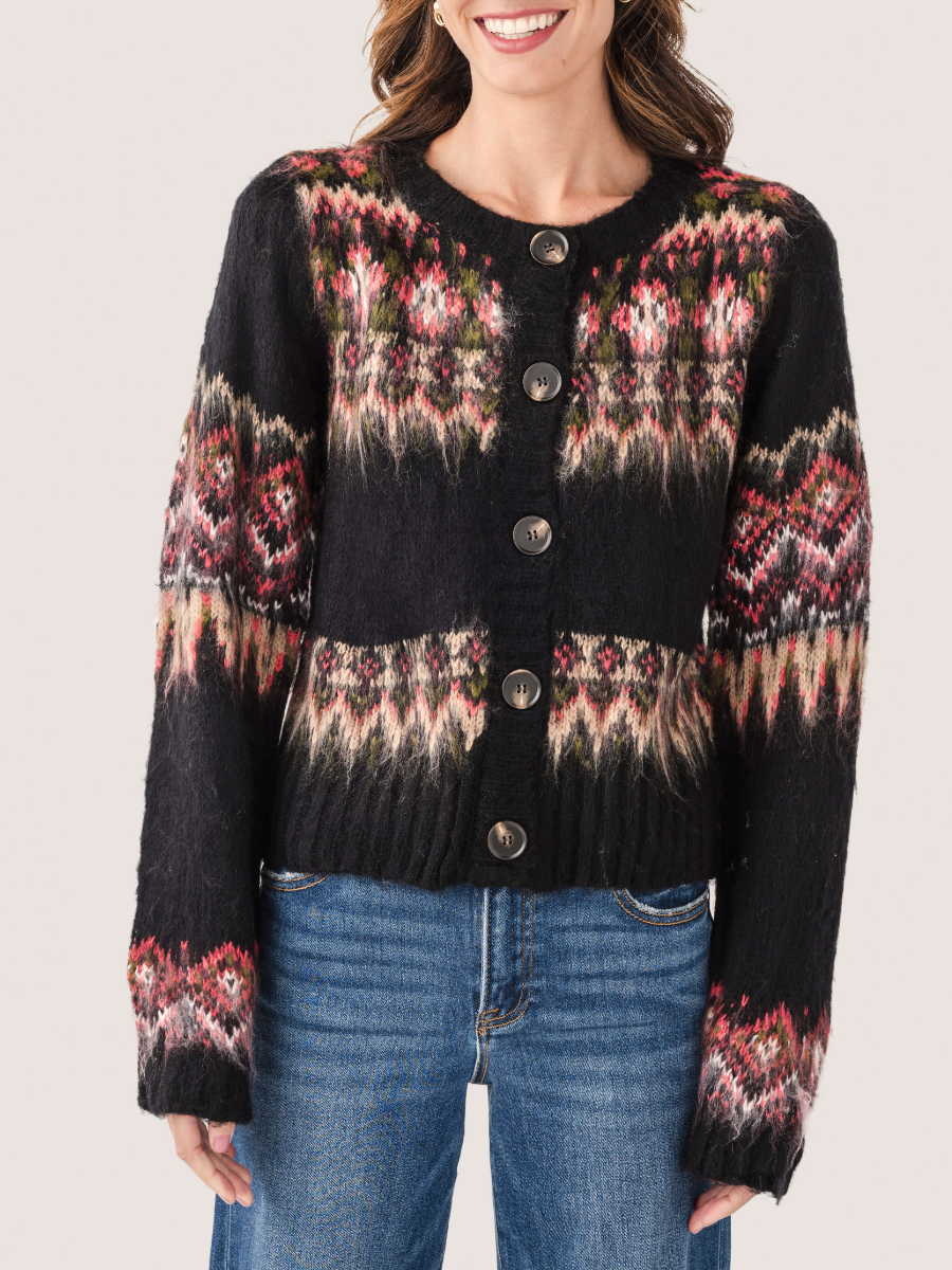 Icelandic Fuzzy Knit Cardigan