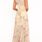 Yellow Floral Sleeveless Maxi Dress