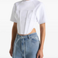 Corset Seamed Short Sleeve Top
