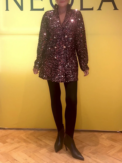 Saffron- Bronze Sequin Blazer