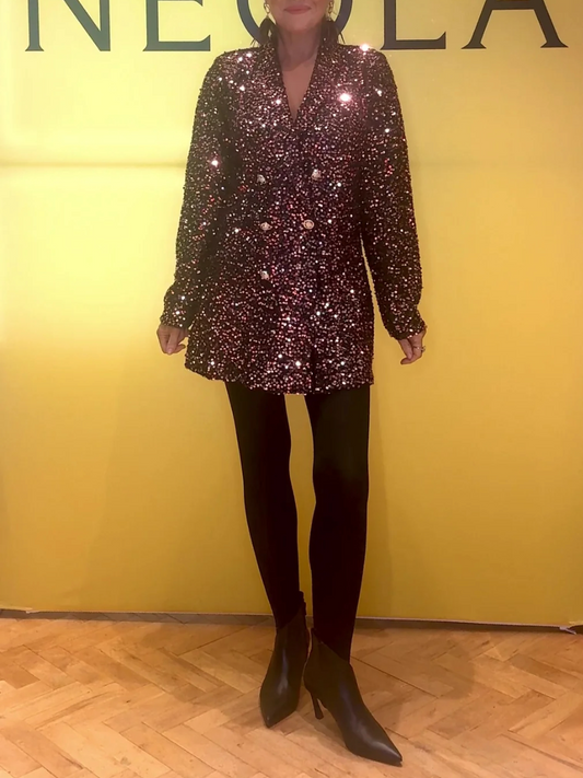 Saffron- Bronze Sequin Blazer