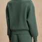 Sweatshirt and Wide-Leg Pants Stretch Two-Piece Set