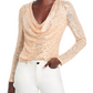 Leon Beaded Cowlneck Top