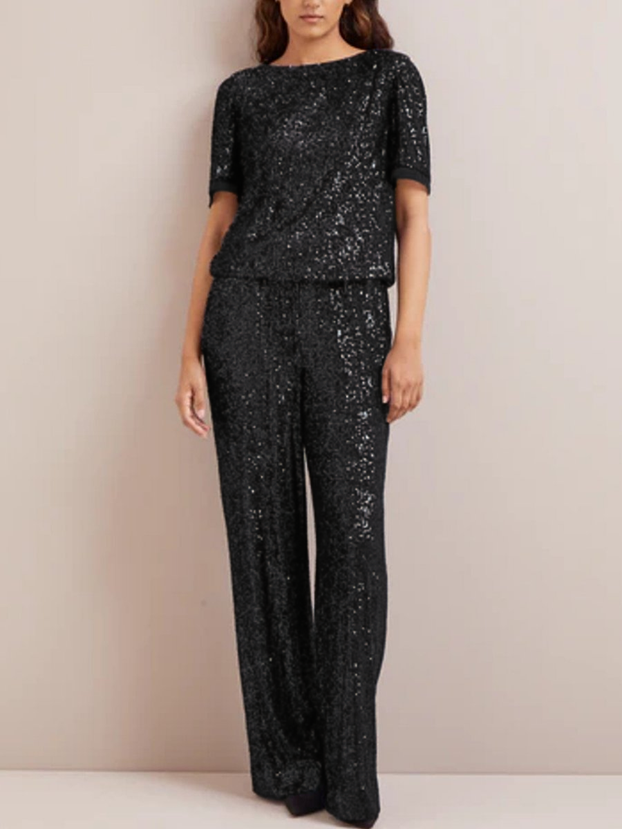 Elegant Sequin Party Jumpsuit