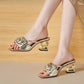 Women's Fashion Flower High Heel Sandals