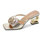 Women's Fashion Flower High Heel Sandals