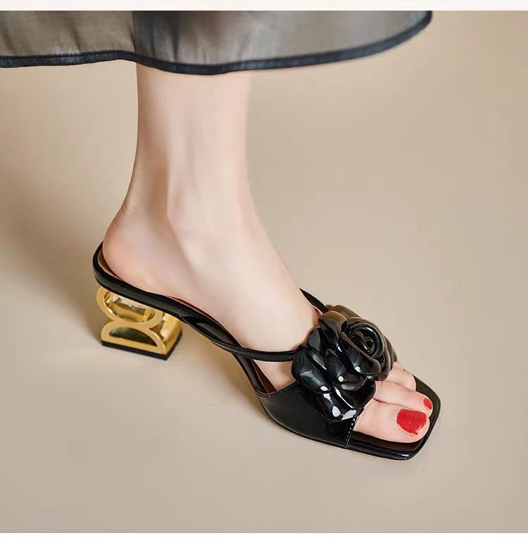 Women's Fashion Flower High Heel Sandals