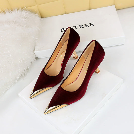 Fashion Metallic Pointed Toe Women's Shoes