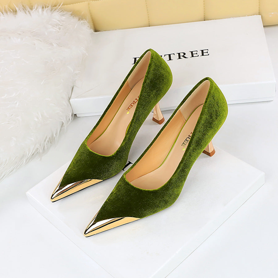 Fashion Metallic Pointed Toe Women's Shoes