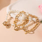 Multi-layered Gold Chain Bracelet Set