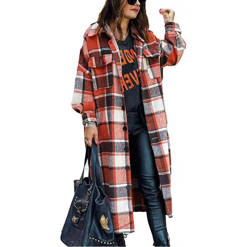 Flannel Plaid Shacket Jacket