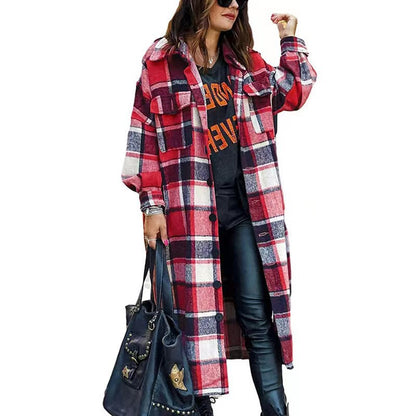 Flannel Plaid Shacket Jacket