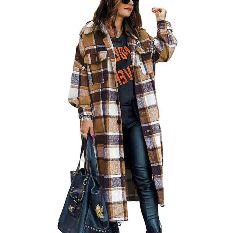 Flannel Plaid Shacket Jacket