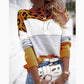 Leopard-Print Color-Blocked Sweater