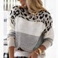 Leopard-Print Color-Blocked Sweater