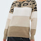 Leopard-Print Color-Blocked Sweater