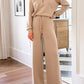 Casual Zippered Long Sleeved Two Piece Set