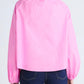 Ruffled Neck Adjustable Bow Balloon Sleeves Blouse