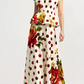 Red Polka Dot Floral Two-Piece Dress