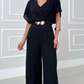 Elegant V-Neck Chiffon Jumpsuit