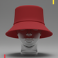 Structured bucket hat in Shanghai neon red